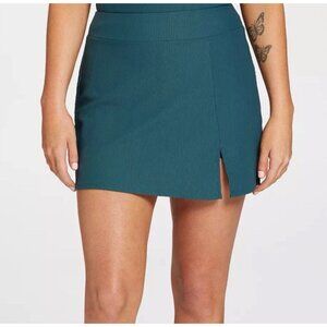 CALIA Ribbed Slit Skort Womens Size XXL Deep Aqua Golf Tennis Pickleball Pockets